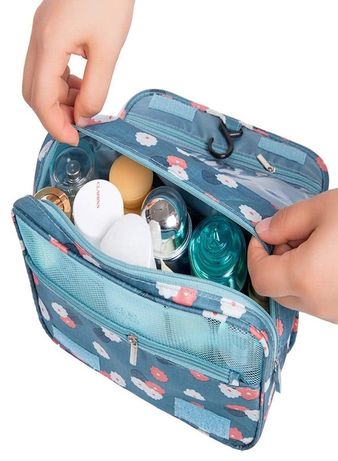 STESHWK Travel Toiletry Bag Waterproof Makeup Cosmetic Bag with Hanging Hook Portable Makeup Pouch Hanging Makeup Organizer for Women and Girls - Image 2